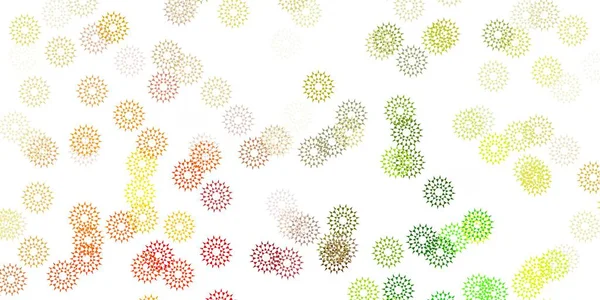 Vecteur Vert Clair Disposition Naturelle Jaune Avec Des Fleurs Design — Image vectorielle
