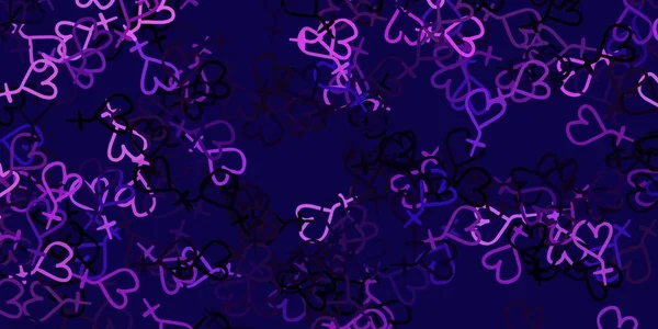 Plantilla Vector Púrpura Claro Con Signos Mujer Negocios Ilustración Colorida — Archivo Imágenes Vectoriales