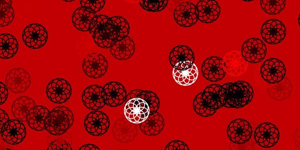 Plantilla Vector Rojo Claro Con Círculos Diseño Decorativo Abstracto Estilo — Archivo Imágenes Vectoriales
