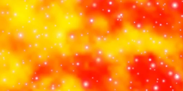 Fond Vectoriel Orange Clair Avec Petites Grandes Étoiles — Image vectorielle