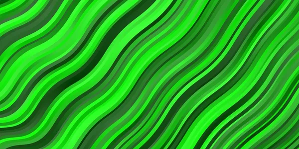 Light Green Vector Background Bent Lines — Stock Vector