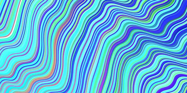 Bleu Clair Motif Vectoriel Vert Avec Lignes Illustration Colorée Dans — Image vectorielle