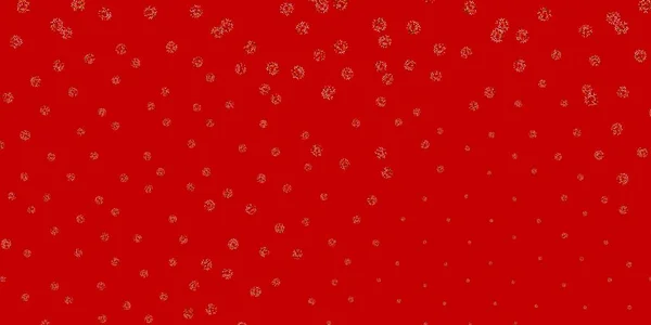 Ljusgrön Röd Vektor Klotter Mönster Med Blommor Färgglada Blommor Naturlig — Stock vektor