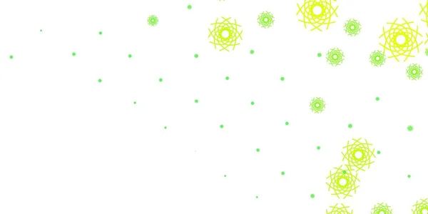 Světle Zelené Žluté Vektorové Pozadí Náhodnými Tvary Barevné Abstraktní Tvary — Stockový vektor