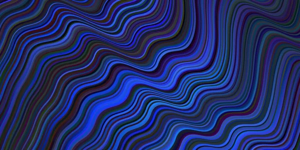Темный Синий Векторный Фон Мокрыми Линиями Красочный Геометрический Образец Градиентными — стоковый вектор