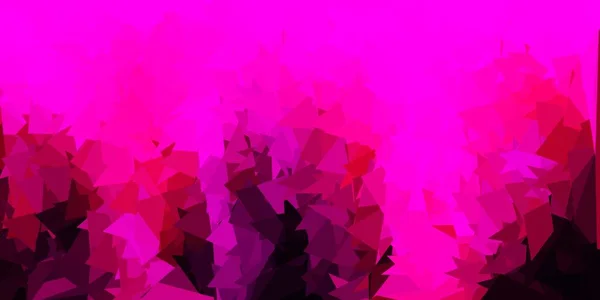 Tmavě Růžový Vektorový Trojúhelník Mozaiky Šablony Barevné Abstraktní Ilustrace Gradientními — Stockový vektor