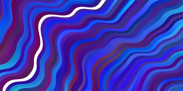 Bleu Clair Fond Vectoriel Rouge Avec Des Lignes Courbées Illustration — Image vectorielle