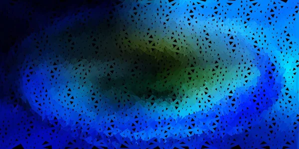 Texture Polygonale Gradient Vectoriel Bleu Foncé Vert Illustration Abstraite Colorée — Image vectorielle