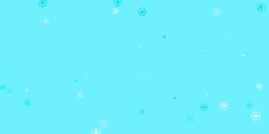 Açık pembe, çiçekli mavi vektör doğal sanat eseri. Basit arka planda rengarenk soyut çiçekler. Web sitesi tasarımları için desen.