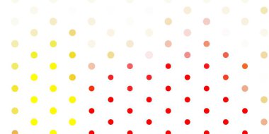 Açık kırmızı, küreli sarı vektör deseni. Doğa tarzında rengarenk çizimler. Posterler, afişler için tasarım.