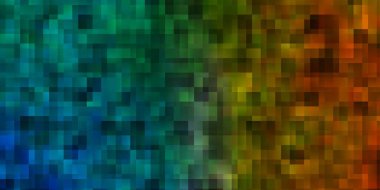 Açık mavi, dikdörtgenli sarı vektör arkaplan. Gradyan dikdörtgenleri ve kareleri olan renkli çizimler. Cep telefonları için şablon.