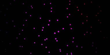 Koyu pembe, neon yıldızlı kırmızı vektör şablonu.