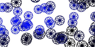 Disklerle hafif BLUE vektör dokusu. Basit gradyan arkaplandaki soyut renkli diskler. Broşürler, broşürler için desen.