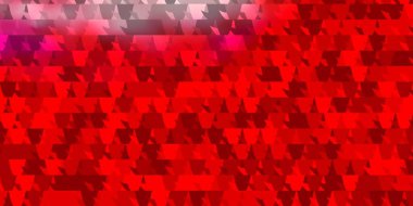 Çizgileri ve üçgenleri olan açık kırmızı vektör arkaplanı. Üçgenli soyut gradyan çizimi. Duvar kağıtları için şablon.