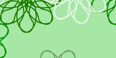 Açık yeşil vektör çizim şablonu. Çiçekli. Soyut arka planda gradyan çiçekleri olan modern tasarım. Yepyeni iş tasarımı.