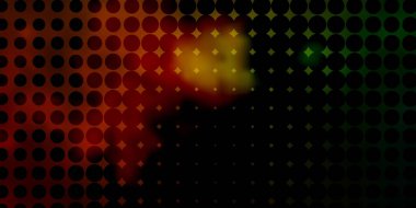 Koyu yeşil, daireli sarı vektör şablonu.