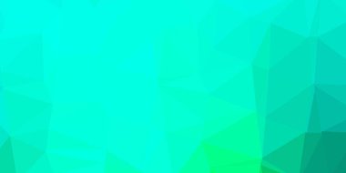 Açık yeşil vektör mozaik arkaplan. Zarif eğimli üçgenli soyut illüstrasyon. Web tasarımcıları için arkaplan.