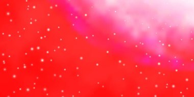 Soyut yıldızlı açık kırmızı vektör deseni.