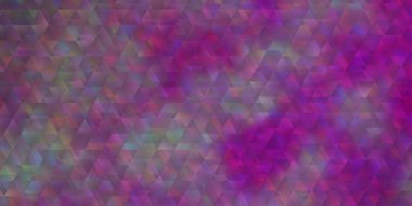 Açık pembe, çizgileri ve üçgenleri olan sarı vektör dokusu. Renkli eğimli üçgenlerin çizimi. İniş sayfaları için şablon.