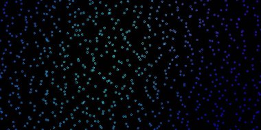 Koyu pembe, küçük ve büyük yıldızlı mavi vektör arkaplan.