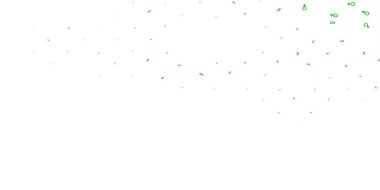 Feminizm elementleriyle açık yeşil vektör deseni. Kadın hakları aktivizmiyle soyut tarzda basit bir tasarım. İşiniz için en iyi tasarım