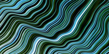 Eğrili karanlık vektör deseni. Rengarenk çizgileri ve şekilleri olan parlak bir örnek. Terfileriniz için akıllı tasarım.