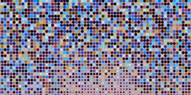 Koyu mavi, çemberli sarı vektör arkaplanı.