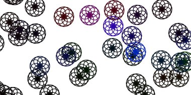 Lekeli ışık çok renkli vektör arkaplanı. Renkli çember şekilli modern soyut illüstrasyon. Bir marka kitabı için yeni şablon.