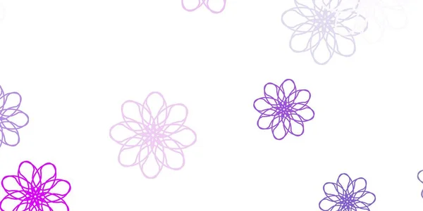 Luz Púrpura Vector Obra Arte Natural Con Flores Gradiente Flores — Vector de stock