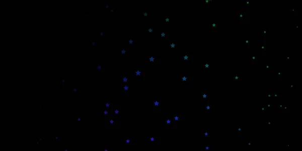 Dark Multicolor Vector Background Colorful Stars — Stock Vector