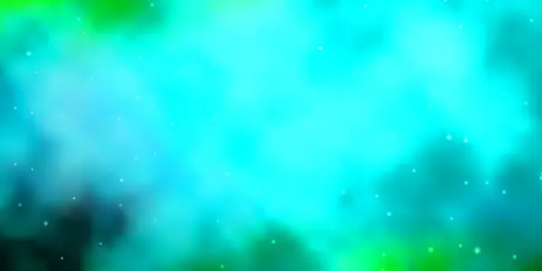 ライトブルー 抽象的な星の緑のベクトルパターン — ストックベクタ