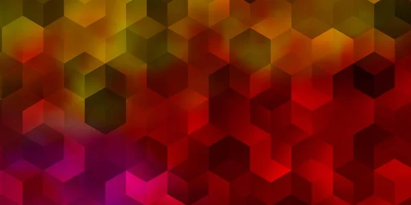 Licht Multicolor Vector Achtergrond Met Zeshoeken Abstracte Illustratie Met Kleurrijke — Stockvector