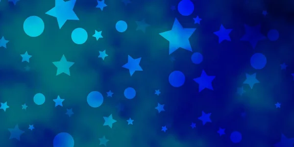 Textura Vectorial Azul Claro Con Círculos Estrellas — Vector de stock