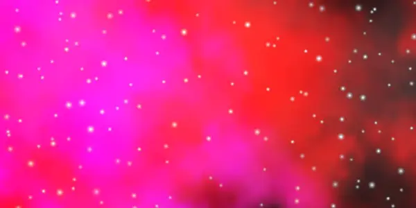 Roxo Escuro Padrão Vetor Rosa Com Estrelas Abstratas — Vetor de Stock