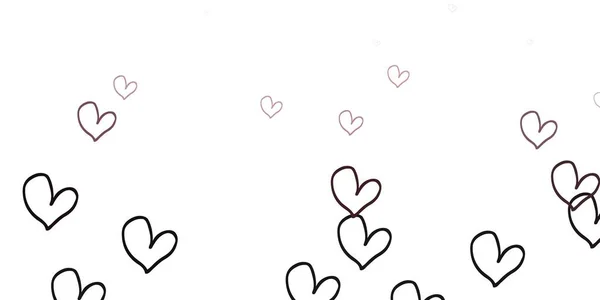 Textura Vectorial Gris Claro Con Corazones Encantadores Corazones Sobre Fondo — Archivo Imágenes Vectoriales