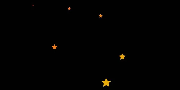 Rojo Oscuro Fondo Vector Amarillo Con Estrellas Pequeñas Grandes — Vector de stock