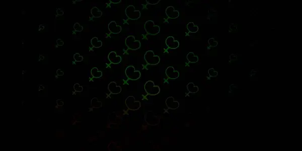 Modèle Vectoriel Vert Foncé Avec Des Éléments Féministes Illustration Avec — Image vectorielle
