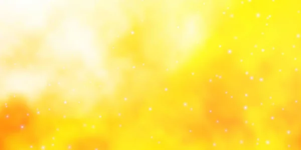 小さな星と大きな星とライトオレンジベクトルの背景 — ストックベクタ
