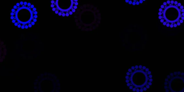 Dunkelrosa Blaue Vektorschablone Mit Grippezeichen Intelligente Illustration Mit Lebendigen Schildern — Stockvektor