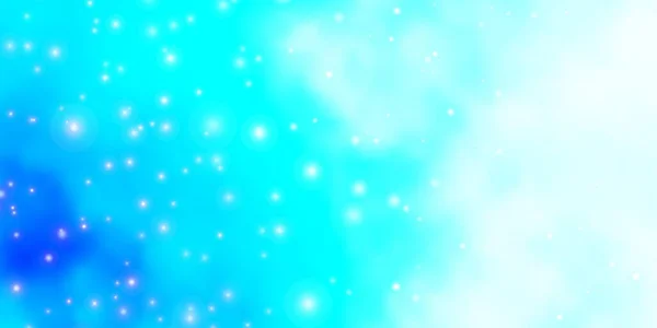 Heller Blauer Vektorhintergrund Mit Bunten Sternen — Stockvektor