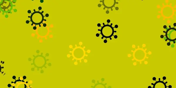 Светло Зеленый Желтый Вектор Искушают Признаками Гриппа Простой Дизайн Абстрактном — стоковый вектор