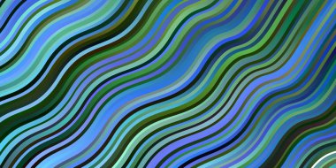 Açık Mavi, kıvrımlı yeşil vektör deseni.