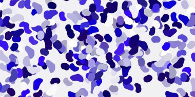 Açık mor, pembe vektör arkaplan ve rastgele formlar. Soyut tarzda renkli şekilli bir illüstrasyon. Duvar kağıdı seti için zarif tasarım.