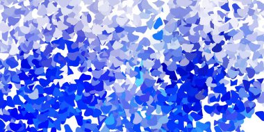 Memphis şekilli açık mavi vektör dokusu. Soyut tarzda, gradyan formlarda basit tasarım. Web siteniz için basit illüstrasyon.