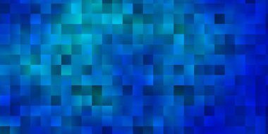 Açık mavi, kare şeklinde sarı vektör deseni. Soyut tarzda dikdörtgenleri olan modern tasarım. İş tanıtımınız için tasarım.