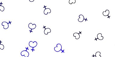 Açık Mor, kadın hakları sembollü pembe vektör dokusu. Kadın hakları aktivizmiyle soyut tarzda basit bir tasarım. Web siteniz için basit tasarım