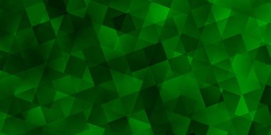 Küpler ile çokgen biçimli açık yeşil vektör deseni. Renkli çizgileri olan soyut çizimler, küpler. Web siteleri için desen.