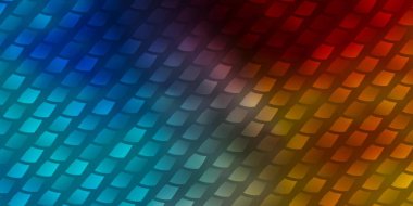 Açık mavi, dikdörtgen biçiminde sarı vektör dokusu. Gradyan dikdörtgenleri olan bir resim. İş broşürleri, broşürler için desen