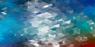 Açık mavi, kırmızı vektör soyut üçgen arkaplan. Çokgen üçgenli modern soyut çizim. Web uygulamalarınız için duvar kağıdı.