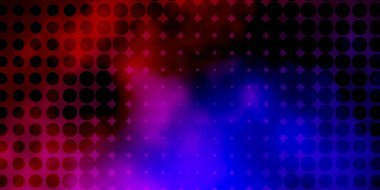 Koyu mavi, disklerle kırmızı vektör dokusu.